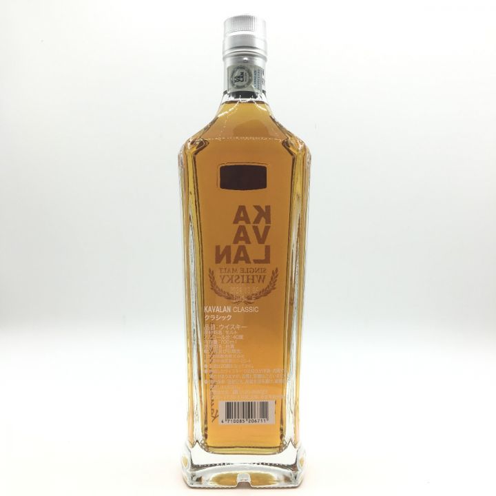 KAVALAN カバラン クラシック シングルモルトウィスキー 700ml 40度 箱付 未開封 未開栓｜中古｜なんでもリサイクルビッグバン