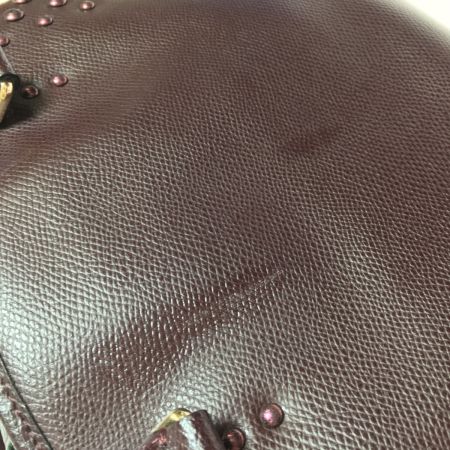  COACH コーチ スタッズ 2WAY バッグ F35221 ボルドー