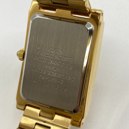  ELGIN エルジン 腕時計 クォーツ インゴット 1g プレート入り FK-1153-E ゴールド