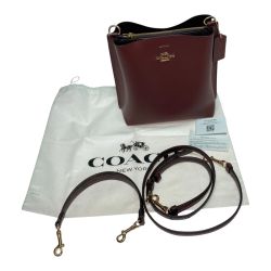 ◎◎ COACH コーチ ハンドバッグ ショルダーバッグ バケットバッグ クロスボディ 2way C8901 ボルドー Aランク