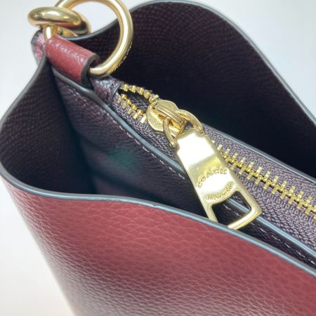  COACH コーチ ハンドバッグ ショルダーバッグ バケットバッグ クロスボディ 2way C8901 ボルドー