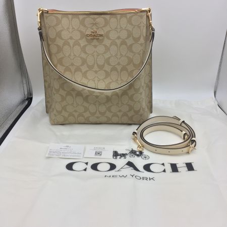 COACH コーチ モリー バケット バッグ シグネチャー キャンバス CA561 ベージュ