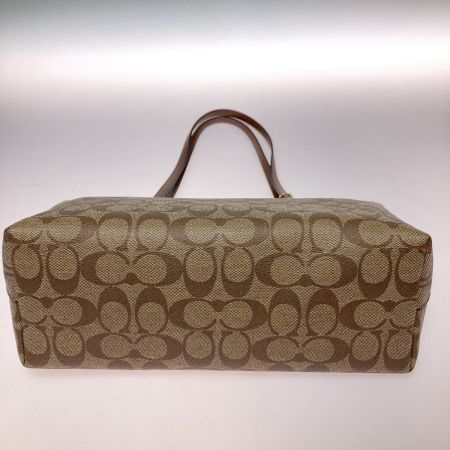  COACH コーチ トートバッグ シグネチャージップトート 4455 カーキ×ブラウン
