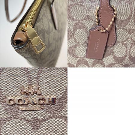  COACH コーチ トートバッグ シグネチャージップトート 4455 カーキ×ブラウン