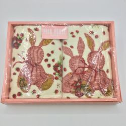 ◎◎ PINK HOUSE ピンクハウス ギンガムウサギ タオルセット　 フェイスタオル2枚　箱入り Aランク