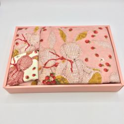 ◎◎ PINK HOUSE ピンクハウス ギンガムウサギ タオルセット　ＰＨ-3038 4点　バスタオル1枚・ハンドタオル3枚 Aランク