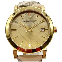 ◎◎ BURBERRY バーバリー The City シティ クォーツ  腕時計 ユニセックス チェック柄ベルト BU9026 箱付 Aランク