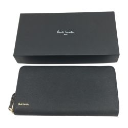 ◎◎ Paul Smith ポールスミス ジップストローグレイン2 ラウンドファスナー 長財布 ブラック Aランク