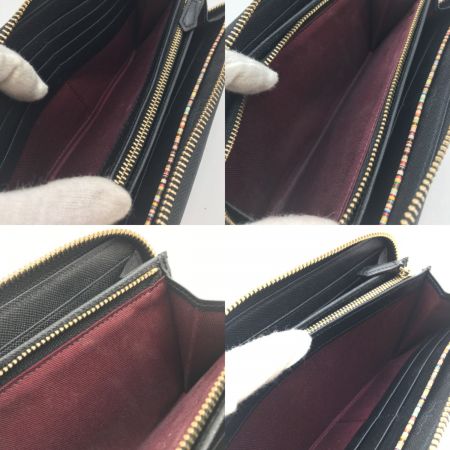  Paul Smith ポールスミス ジップストローグレイン2 ラウンドファスナー 長財布 ブラック