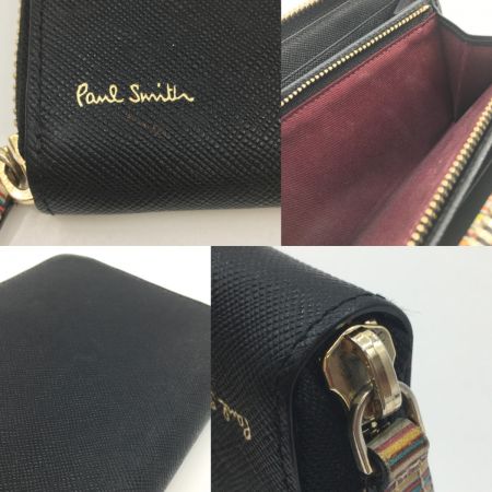  Paul Smith ポールスミス ジップストローグレイン2 ラウンドファスナー 長財布 ブラック