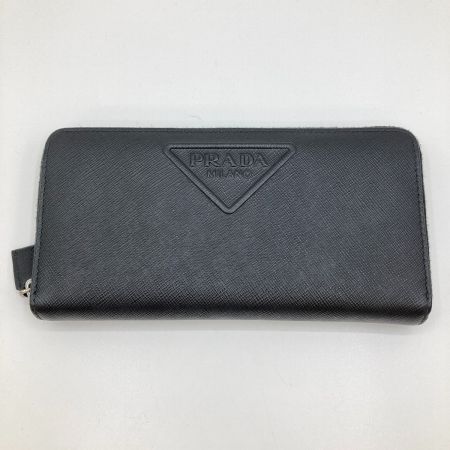  PRADA プラダ ラウンドファスナー財布 長財布 箱付 2ML317-2D1Q ブラック