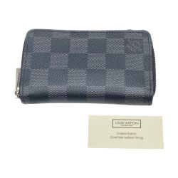 ◎◎ LOUIS VUITTON ルイヴィトン ダミエ・グラフィット ジッピー・コインパース N63076 ブラック Aランク