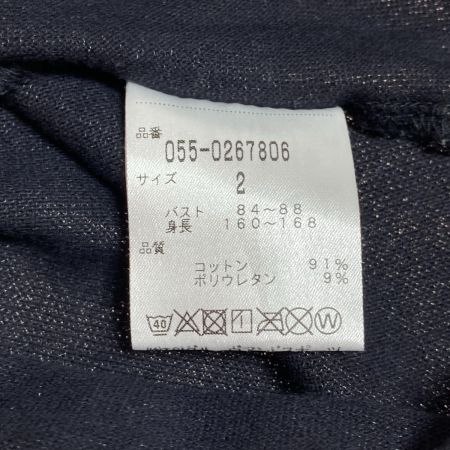  PEARLY GATES パーリーゲイツ ハイネック 半袖Tシャツ ブラック系 サイズ2 ゴルフウェア レディース 055-0267806