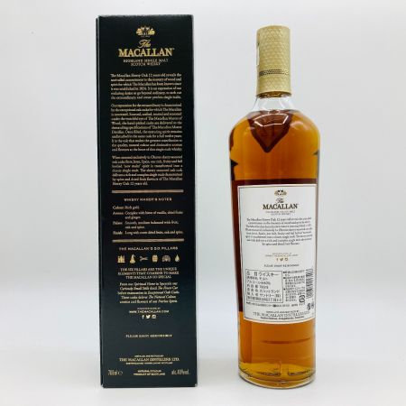  The MACALLAN マッカラン シングルモルト スコッチ ウイスキー 12年 シェリーオーク 700ml 40% 箱付 未開栓