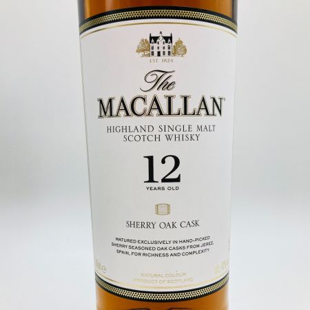  The MACALLAN マッカラン シングルモルト スコッチ ウイスキー 12年 シェリーオーク 700ml 40% 箱付 未開栓