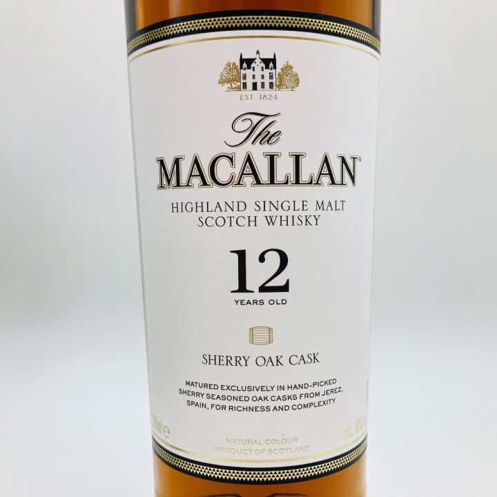 The MACALLAN マッカラン シングルモルト スコッチ ウイスキー 12年 シェリーオーク 700ml 40% 箱付  未開栓｜中古｜なんでもリサイクルビッグバン