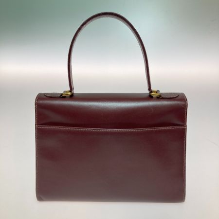  Cartier カルティエ マスト ワンハンドル ハンドバッグ ボルドー