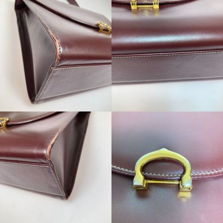  Cartier カルティエ マスト ワンハンドル ハンドバッグ ボルドー