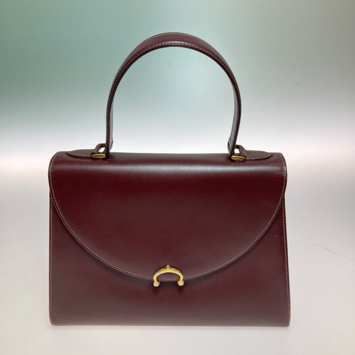 Cartier カルティエ マスト ワンハンドル ハンドバッグ ボルドー