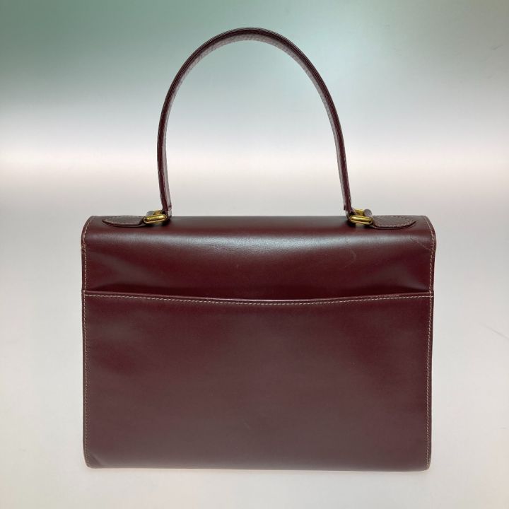 Cartier カルティエ マスト ワンハンドル ハンドバッグ ボルドー