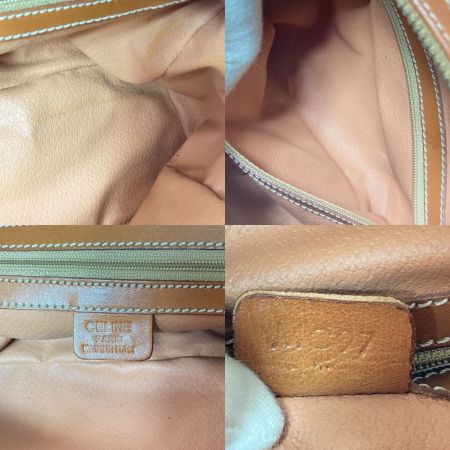  CELINE セリーヌ マカダム ハーフムーン ハンドバッグ ブラウン