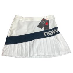 ◎◎ NEW BALANCE ニュー・バランス インナー付きプリーツスカート ゴルフウェア サイズ1 ホワイト Sランク