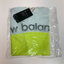 ◎◎ NEW BALANCE ニュー・バランス モックネックシャツ 半袖 レディース サイズ0 ゴルフウェア イエロー x ホワイト Nランク