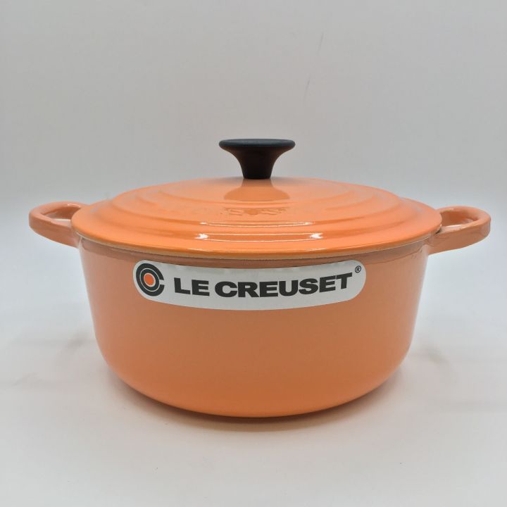 LE CREUSET ルクルーゼ ココットロンド 20cm オレンジ ホーロー鍋｜中古｜なんでもリサイクルビッグバン