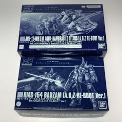 ◎◎ バンダイ 未組立 ガンプラ HG 1/144 バーザム(A.O.Z RE-BOOT版)・HG 1/144 アクアハンブラビII ティターンズ仕様 2点セット Sランク