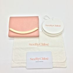 ◎◎ see by chloe シーバイクロエ  三つ折り財布 リジー レディース Ｃ25VF1 03-20-86-65 ピンク Bランク