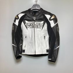 ◎◎ ARLEN NESS アレンネス  カンガルー&マグレザージャケット ラインホワイト サイズXL バイクウェア LJ-9687k-AN Cランク