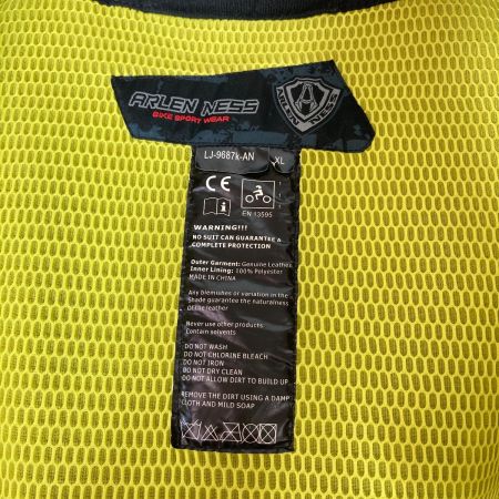 ARLEN NESS アレンネス  カンガルー&マグレザージャケット ラインホワイト サイズXL バイクウェア LJ-9687k-AN