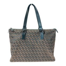 ◎◎ FENDI フェンディ ズッキーノ柄 ズッカ ハンドバック トートバッグ 2201-8BH138-JQ5-068 ブラウン Cランク