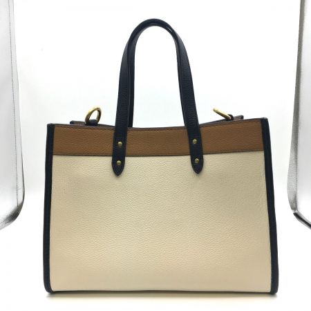  COACH コーチ 2WAYバッグ フィールド  ベージュ系 トート 30 C0777 アイボリー