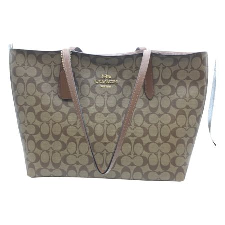  COACH コーチ シグネチャー トートバッグ PVC レディース  F67108 ブラウン