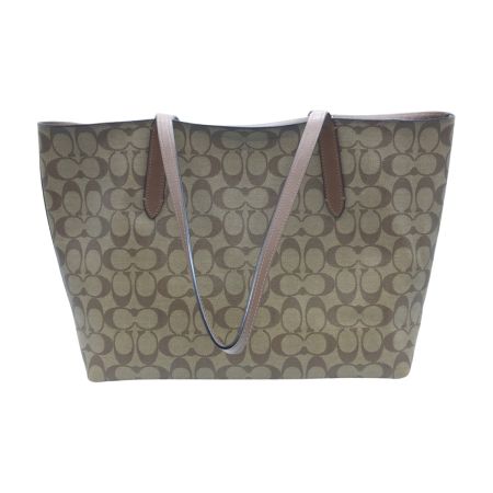  COACH コーチ シグネチャー トートバッグ PVC レディース  F67108 ブラウン