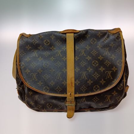 LOUIS VUITTON ルイヴィトン モノグラム ソミュール35 ショルダーバッグ M42254 ブラウン