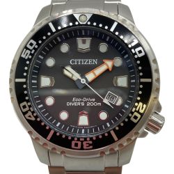 ◎◎ CITIZEN シチズン PROMASTER プロマスター エコドライブ メンズ 腕時計 E168-S126126 シルバー 箱付 Bランク