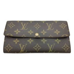 ◎◎ LOUIS VUITTON ルイヴィトン モノグラム ポルトフォイユサラ 旧型 長財布 M61734 ブラウン 使用感多 Cランク
