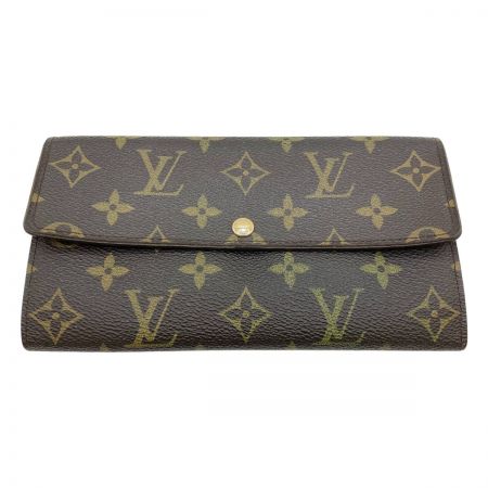  LOUIS VUITTON ルイヴィトン モノグラム ポルトフォイユサラ 旧型 長財布 M61734 ブラウン 使用感多