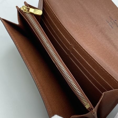  LOUIS VUITTON ルイヴィトン モノグラム ポルトフォイユサラ 旧型 長財布 M61734 ブラウン 使用感多