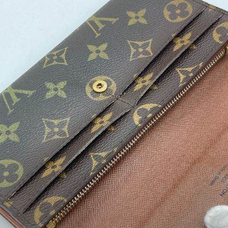  LOUIS VUITTON ルイヴィトン モノグラム ポルトフォイユサラ 旧型 長財布 M61734 ブラウン 使用感多