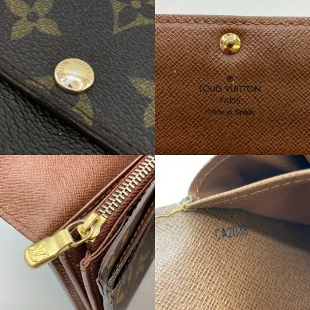  LOUIS VUITTON ルイヴィトン モノグラム ポルトフォイユサラ 旧型 長財布 M61734 ブラウン 使用感多
