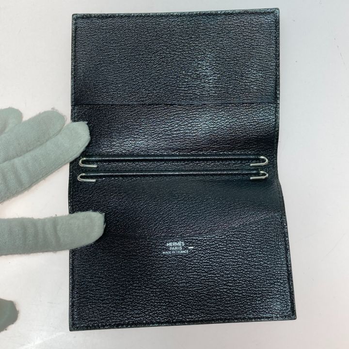 エルメスアジェンダGM シェーブル 手帳カバースケジュール帳 ブラック ノアール HERMES エルメス アジェンダGM 手帳カバー ブラック - 中古小物