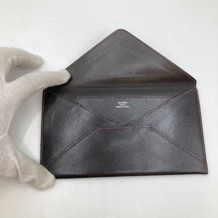 HERMES エルメス エンベロープ パスケース ブラウン - 中古バッグ
