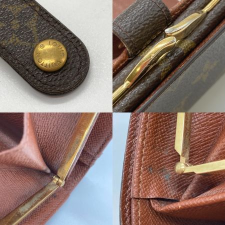  LOUIS VUITTON ルイヴィトン モノグラム ポルトモネ・ビエ ヴィエノワ がま口財布 M61663 ダメージ多