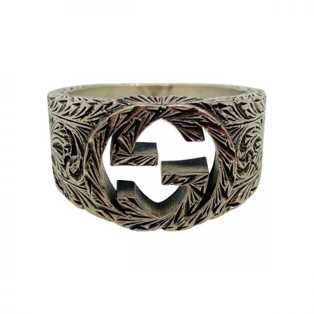  GUCCI グッチ インターロッキングG アラベスクリング 26号 SILVER925 箱付