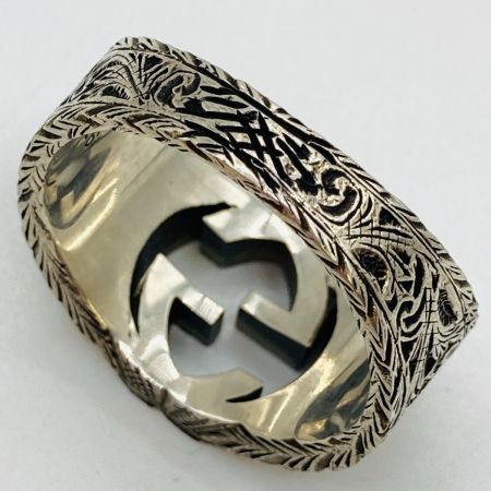  GUCCI グッチ インターロッキングG アラベスクリング 26号 SILVER925 箱付