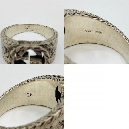  GUCCI グッチ インターロッキングG アラベスクリング 26号 SILVER925 箱付