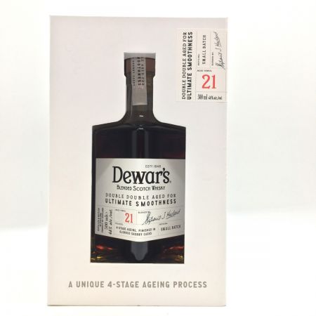  Dewar's 21 デュワーズ ダブルダブル 21年 46度 500ml 未開栓